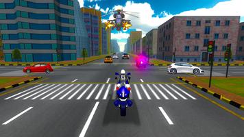 Real Moto Thumb Race - Bike Police Chase Shooting ảnh chụp màn hình 3