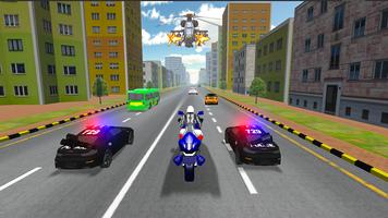 Real Moto Thumb Race - Bike Police Chase Shooting poster