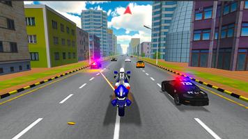 Real Moto Thumb Race - Bike Police Chase Shooting capture d'écran 2