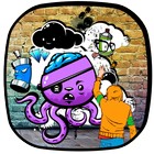 Graffiti Octopus Colorful Theme icon