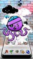 Graffiti Octopus Colorful Theme screenshot 1