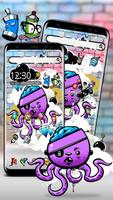 Graffiti Octopus Colorful Theme screenshot 2