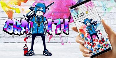Colorful Cool Graffiti Gravity Theme captura de pantalla 3