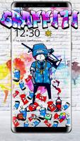 Colorful Cool Graffiti Gravity Theme Poster