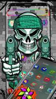 Graffiti Gangster Skull Theme تصوير الشاشة 1