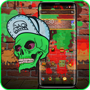 Graffiti Wall Skull Theme APK