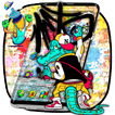 Graffiti Wall Spray Crocodile Theme