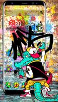 Graffiti Wall Spray Crocodile Theme poster