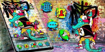 Graffiti Wall Spray Crocodile Theme screenshot 3