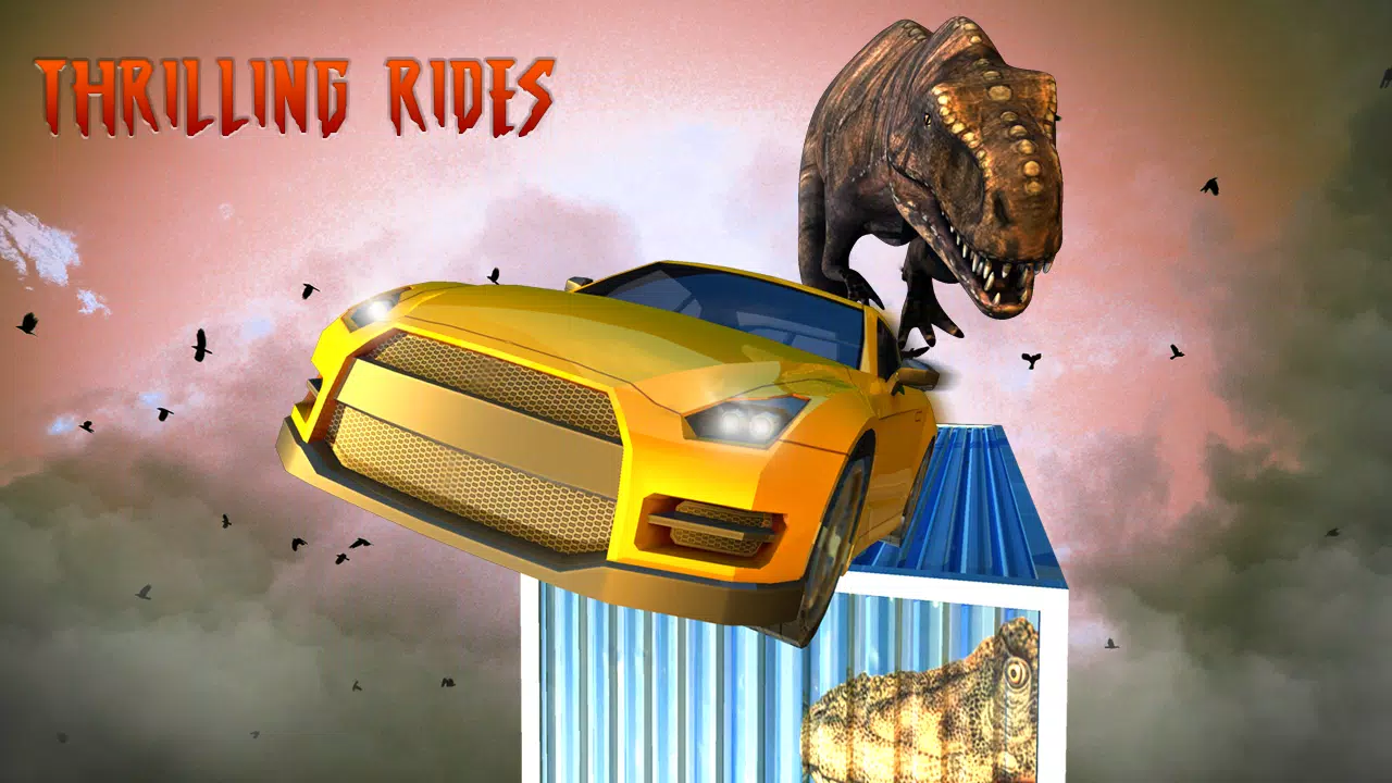 JOGO DE CARROS FUGINDO DOS DINOSSAUROS -DINOSAURS CAR CHASE RAMP