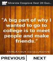 برنامه‌نما Miranda Cosgrove Best 20 Quotes عکس از صفحه