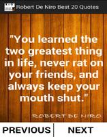 Robert De Niro Best 20 Quotes Affiche