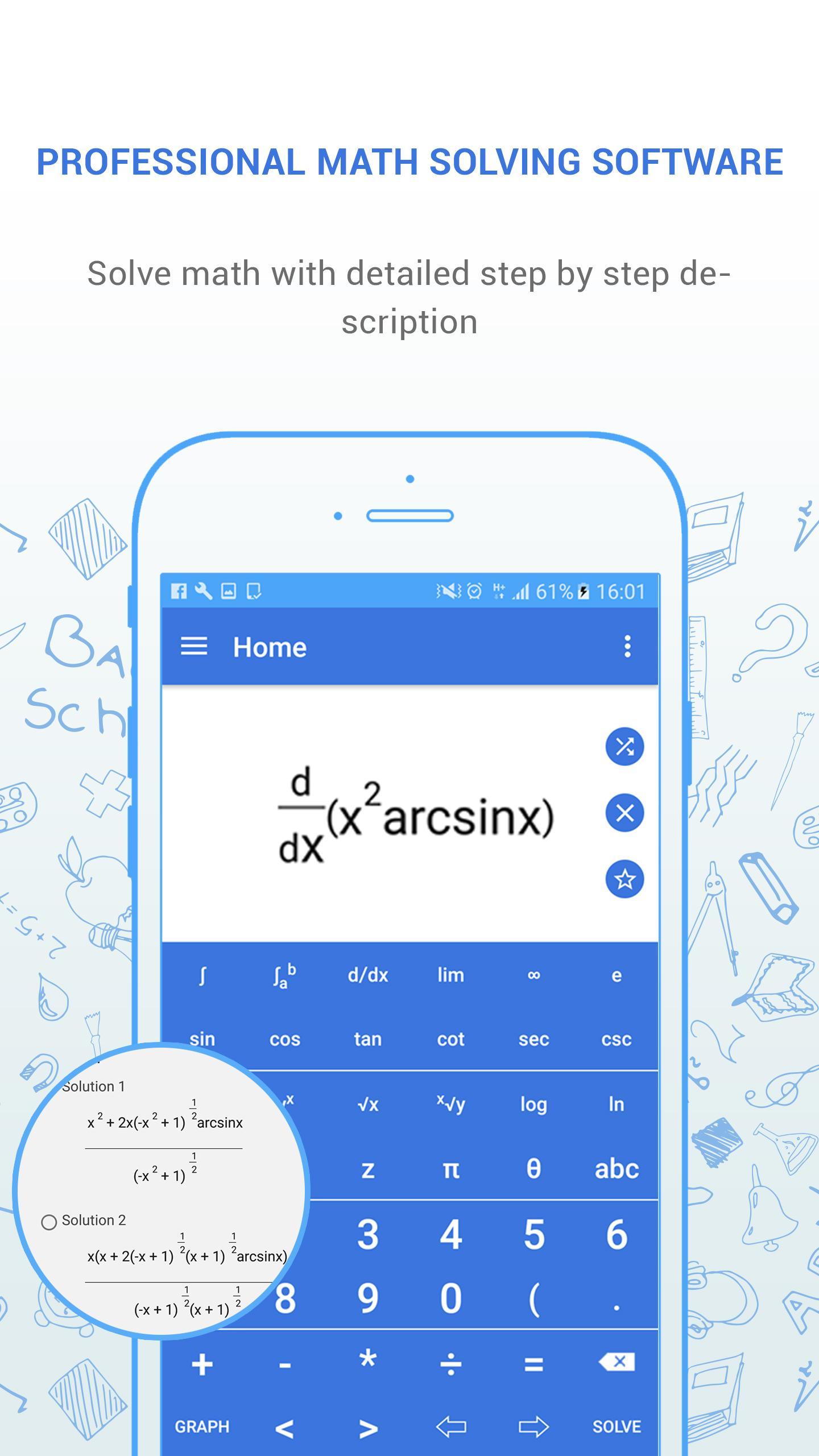 Mathe Rechner Zu Gleichungen Lösen Mit Rechenweg für Android - APK  herunterladen