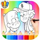 😍Coloring Pages For Gravity fals -Drawing book APK