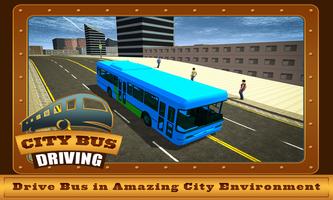 Commercial Bus City Driving 3D Poster