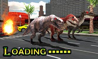 Dino Simulator City Rampage 3D الملصق