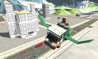 Flying Garbage Truck Simulator ảnh chụp màn hình 1
