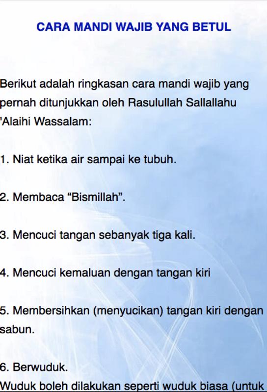 CARA MANDI WAJIB YANG LENGKAP for Android - APK Download