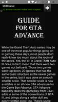 Guide for GTA Advance اسکرین شاٹ 2