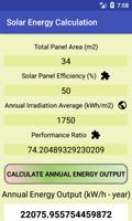 Solar Energy Calculation poster