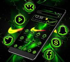 Green Neon Sports Light Theme Affiche