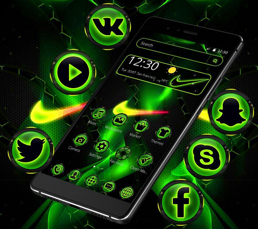 Телефон apk для андроид. Зелёные темы для андроид. Стильные темы для андроид. Зеленый неон тема. Черное зеленая тема на андроид.