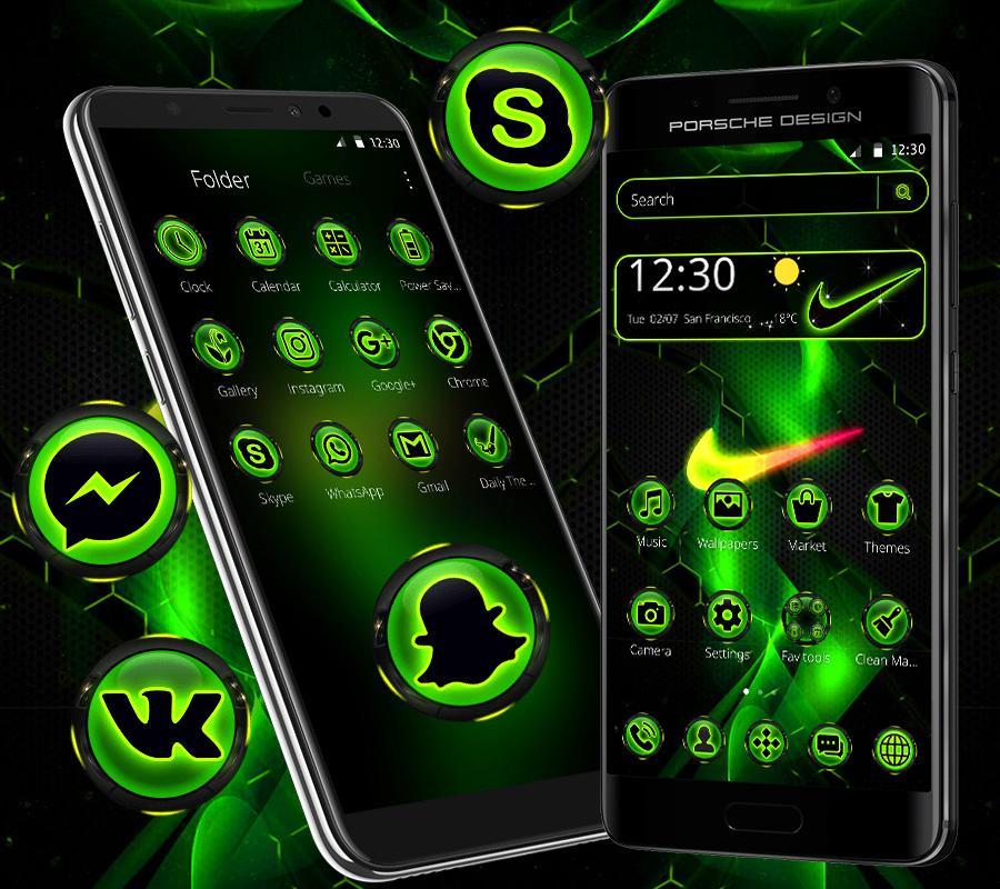 Neon Green Launcher 3d для андроид. Чёрно-зелёная тема на см лаунчер. Бильярд неон. Черно зеленая тема Nokia s40.