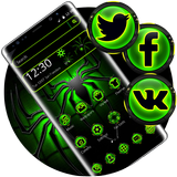 Tema de Green Neon Spider icono