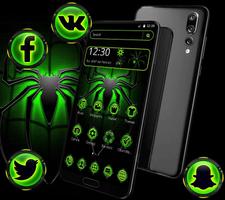 Green Neon Spider Theme পোস্টার