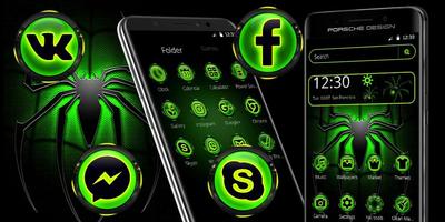 Green Neon Spider Theme screenshot 3