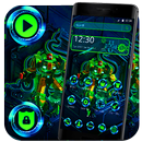 Green Neon Blue Theme APK