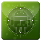 Green android L Analog Clock icône