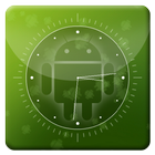 Green android L Analog Clock icon