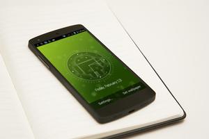 Green android L Analog Clock Affiche