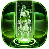 Green Robot Technology Theme icon