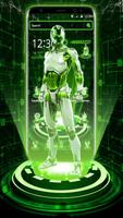 Green Robot Technology Theme poster