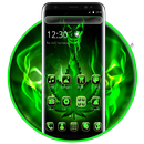 Green Smoke Skull Theme APK