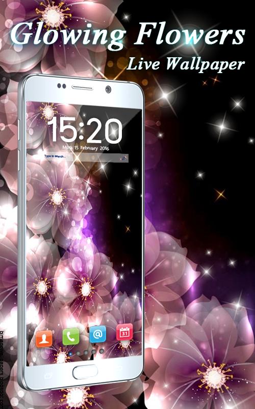 Glowing Flowers Live Wallpaper APK für Android herunterladen