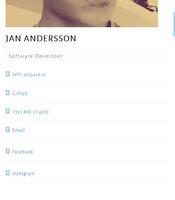 Jan Andersson CV capture d'écran 1