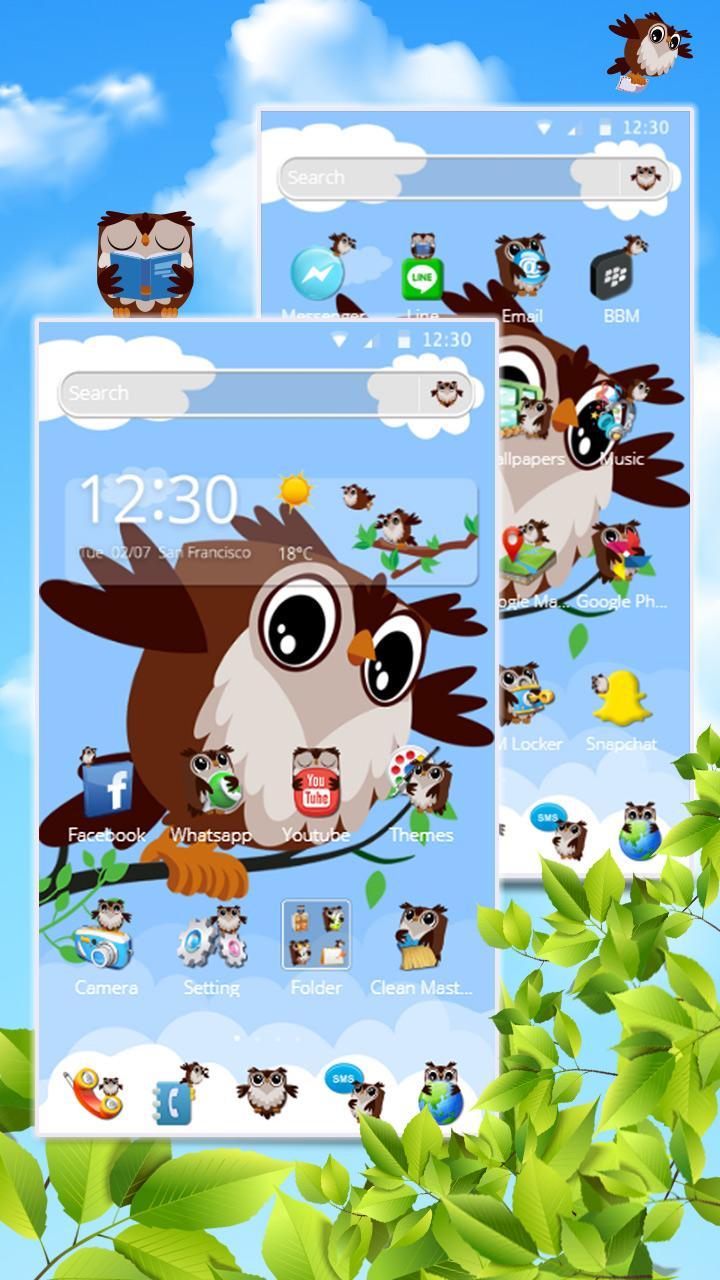 Tema Abu Abu Lucu Owl For Android APK Download