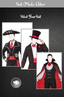 Gothic Man Fashion Suit Poster