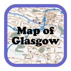 Map of Glasgow, Scotland ikona