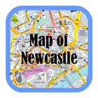 Icona Map of Newcastle Upon Tyne, UK