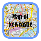 Map of Newcastle Upon Tyne, UK icon