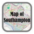 Map of Southampton, UK icône
