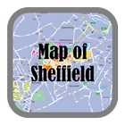 Map of Sheffield, England آئیکن