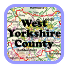 Map of West Yorkshire County biểu tượng