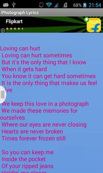 Ed Sheeran Photograph Lyrics for Android - APK Download