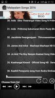 Top 100 Malayalam Songs 2016 capture d'écran 1