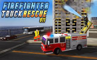 Poster Firefighter Truck Rescue